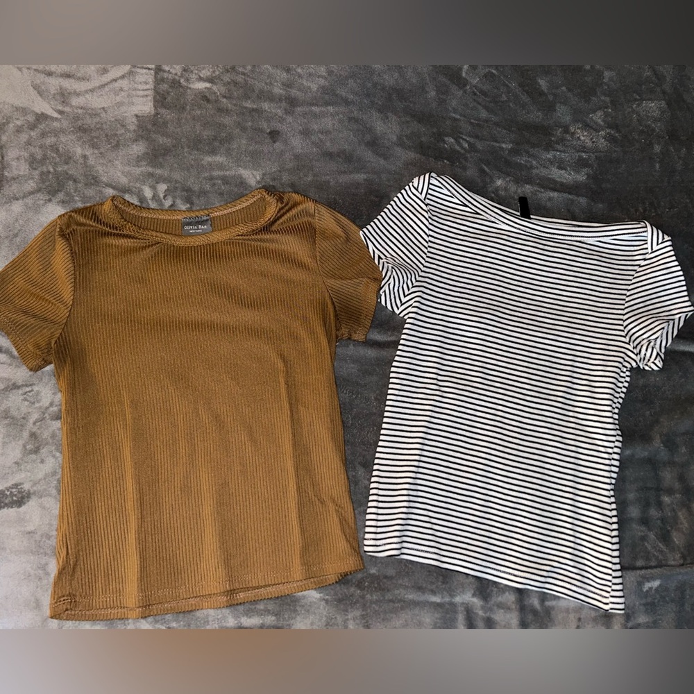 Olivia Rae Chocolate Ribbed Knit Top